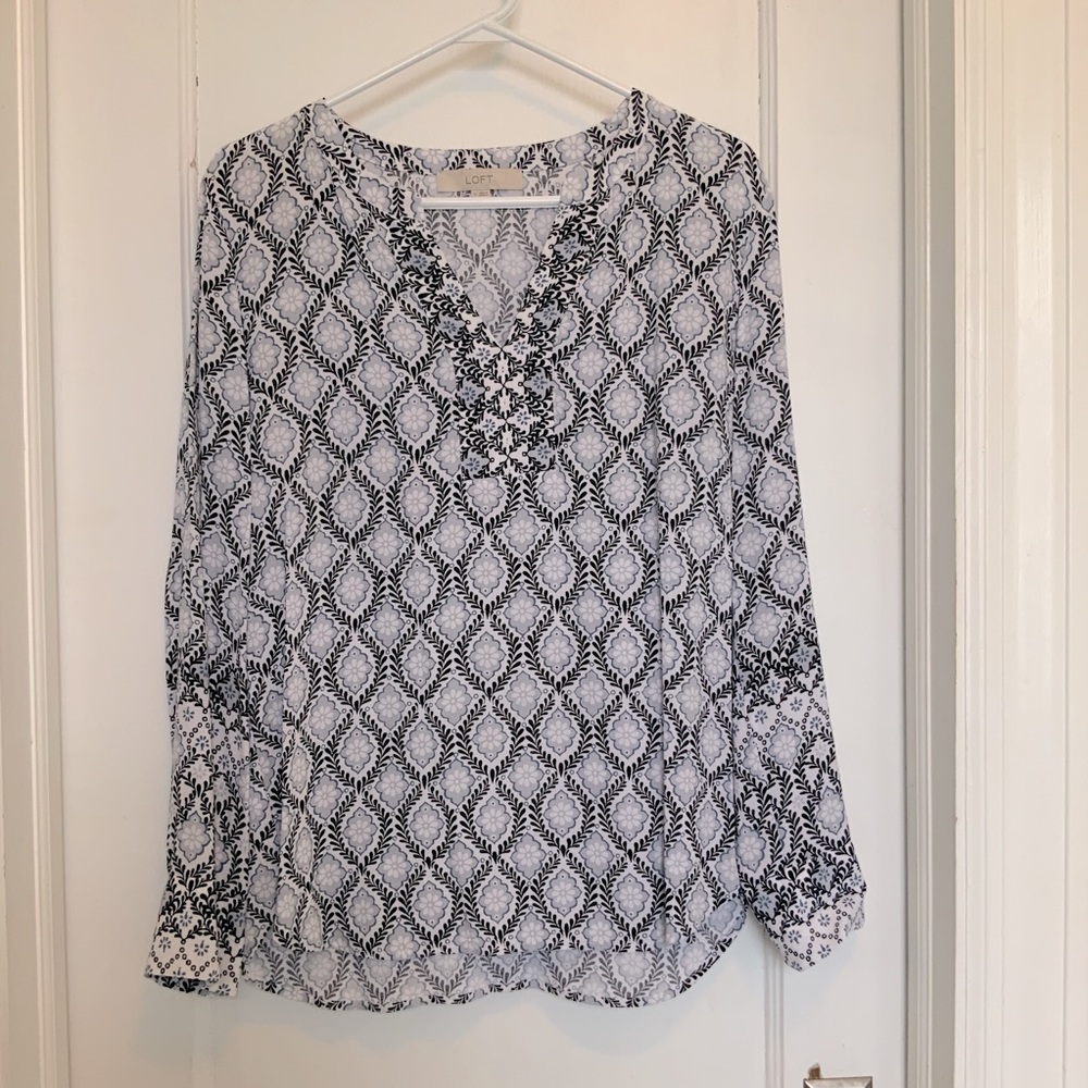 LOFT lightweight tunic shirt M